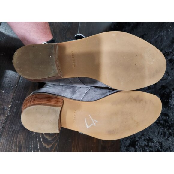 Cole Haan Jensynn Suede Bootie in Stormcloud Gray/Sz. 8AA - Picture 7 of 8